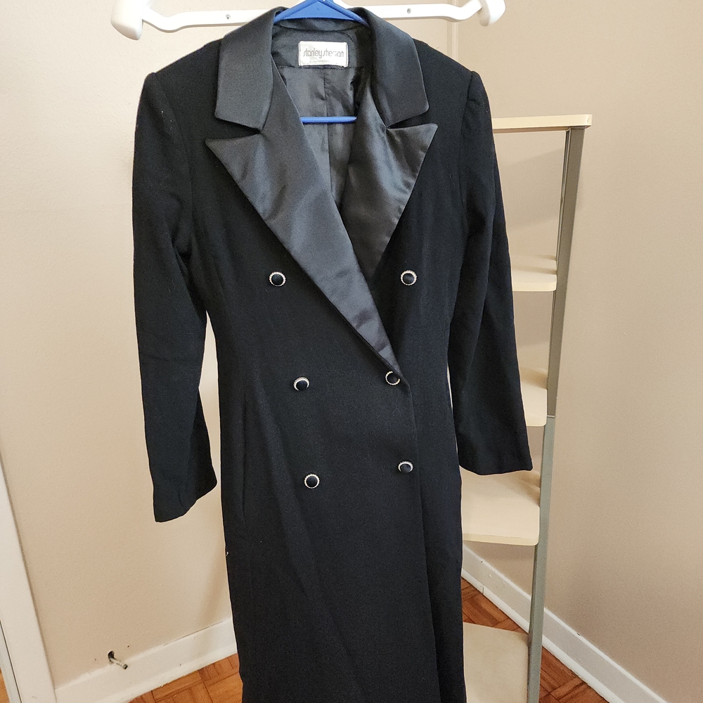 Stanley Sherman Black Double-Breasted Blazer